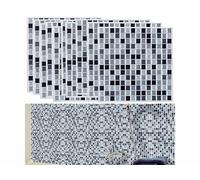 Infactory 10 mosaïques autocollantes pour carrelage "Gris"