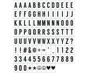 infactory 100 caractères Noirs 7 x 3,5 cm pour boîte daffichage Lumineux