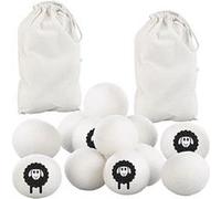Infactory : 12 balles de séchage réutilisables en laine Ø 7 cm G