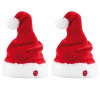 2 bonnets de Père Noël dansants et chantants [Infactory]