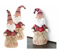 Infactory 2 cale-portes Pères Noël décoratifs "Welcome"