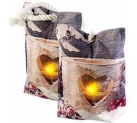 2 coussins bloque porte à LED motif de bougie chauffe-plat - 20 x 14 cm [Infactory]