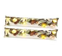 Infactory : 2 coussins de porte à 7 LED avec motifs de Noël - 90 x 20 cm G
