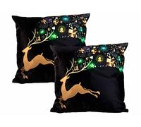 Infactory 2 coussins lumineux décoratifs "Renne" - 45 x 45 cm