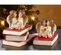 Infactory 2 duos d'anges de Noël décoratifs - 14 cm