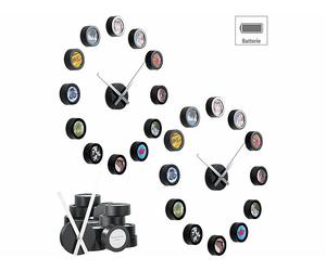 Infactory 2 horloges murales personnalisables avec 12 photos