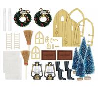 Infactory 2 kits de décoration de Noël "Porte de maison de lutin"