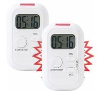 2 minuteurs avec Alarme sonore, Lumineuse et Vibrations [Infactory]