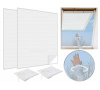 Moustiquaire - INFACTORY - Blanc - Ajustable - Fenêtre de toit - 180 x 150 cm