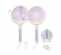 Infactory 2 pièges à insectes rechargeables et tapettes à mouches électriques