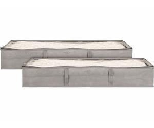 Infactory 2 sacs de rangement sous lit pour linge avec poignées - 65 L