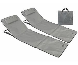 Infactory 2 tapis de plage pliables avec dossier réglable