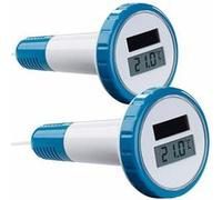 FreeTec Lot de 2 thermomètres solaires pour bassin et piscine - Affichage LCD - IPX7