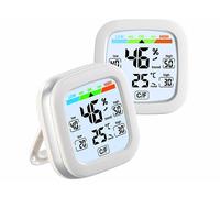 Infactory 2 thermomètres-hygromètres numériques avec affichage de l'indice de confort