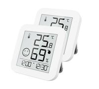 Infactory 2 thermomètres-hygromètres numériques avec écran E-Ink