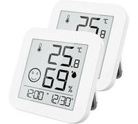 Infactory 2 thermomètres-hygromètres numériques avec écran E-Ink