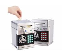 Infactory 2 tirelires électroniques design coffre fort - coloris argent
