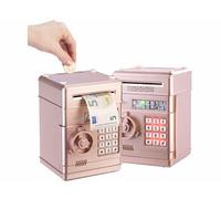 Infactory 2 tirelires électroniques design coffre fort - coloris rose