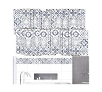 Infactory 20 autocollants décoratifs 3D - 29,5 x 19,5 cm - Carreau de ciment bleu