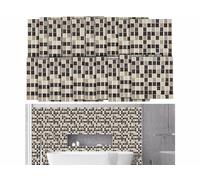 Infactory 20 autocollants décoratifs 3D (x15) - 26 x 26 cm - Mosaïque Brun/beige