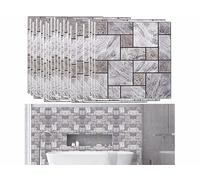 Infactory 20 dalles murales adhésives - 30 x 30 cm - Mur en pierres