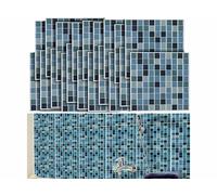 Infactory 20 mosaïques autocollantes pour carrelage "Aqua"