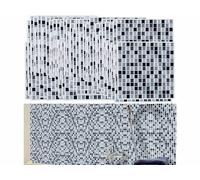 Infactory 20 mosaïques autocollantes pour carrelage "Gris"