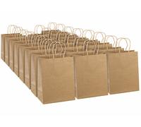 Infactory Sacs cadeaux en papier kraft avec anse 27 x 12 x 21 cm – 20 sacs