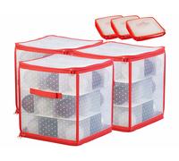 Infactory 3 boîtes de rangement pour 27 boules de Noël Ø 10 cm