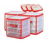 Infactory 3 boîtes de rangement pour 64 boules de Noël Ø 6 cm