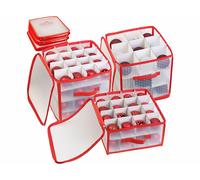 Infactory 3 boîtes de rangement pour boules de Noël