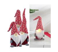 Infactory 3 lutins décoratifs avec nez lumineux - coloris rouge