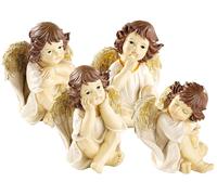 Infactory 4 anges de Noël décoratifs - 20 cm