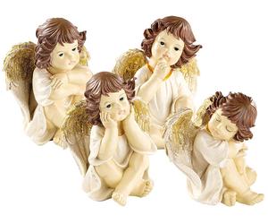 Infactory 4 anges de Noël décoratifs - 20 cm