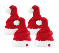 Infactory 4 bonnets de Père Noël dansants et chantants