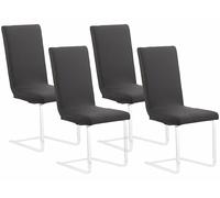 Infactory 4 housses de chaise extensibles - Noir