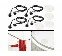 Infactory 4 kits de lavage et de séchage de linge avec corde à linge et bouchon universel