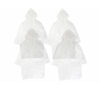 Infactory 4 longs manteaux de pluie à capuche, coloris transparent