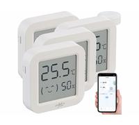 Infactory 4 mini thermomètres-hygromètres connectés