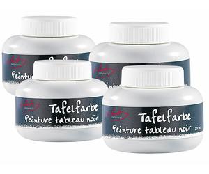 Infactory 4 pots de peinture façon tableau noir - 200 ml