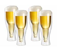 infactory 4 verres à bière à double paroi - 33 cl