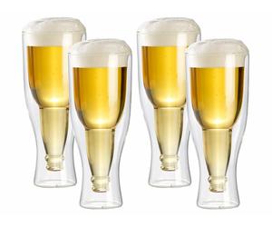 Infactory 4 verres à bière à double paroi - 33 cl