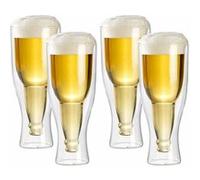 infactory 4 verres à bière à double paroi - 33 cl
