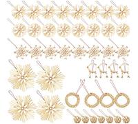 infactory 44 décorations de Noël en Paille