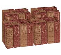 Infactory 48 sacs cadeaux en papier kraft avec motif de Noël 34 x 10 x 10 cm