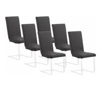 : 6 housses de chaise extensibles et écologiques - Noir