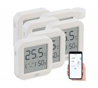 Infactory 6 mini thermomètres-hygromètres connectés