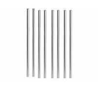 Infactory 8 pailles droites en acier inoxydable