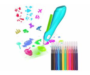 Infactory Aérographe électrique sans fil pour enfant ABS-100 avec 24 recharges