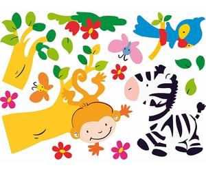 Infactory Autocollants muraux pour enfants - ''Madagascar''